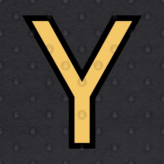 Funky Yellow Letter Y by Thespot